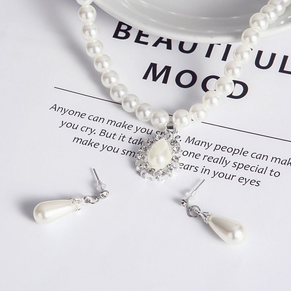 Jewelry Pearl Lovely Earring Jewellery Set