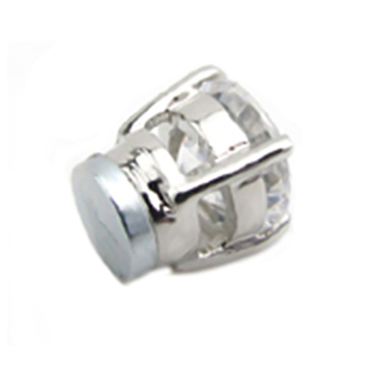 Earrings 4 Claws Design Non-Piercing Alloy Magnet Rhinestone Inlaid Ear Stud For Party