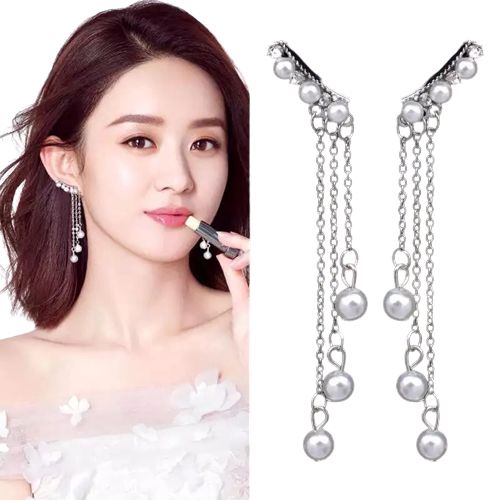 Beaded Crystal Drop Earrings