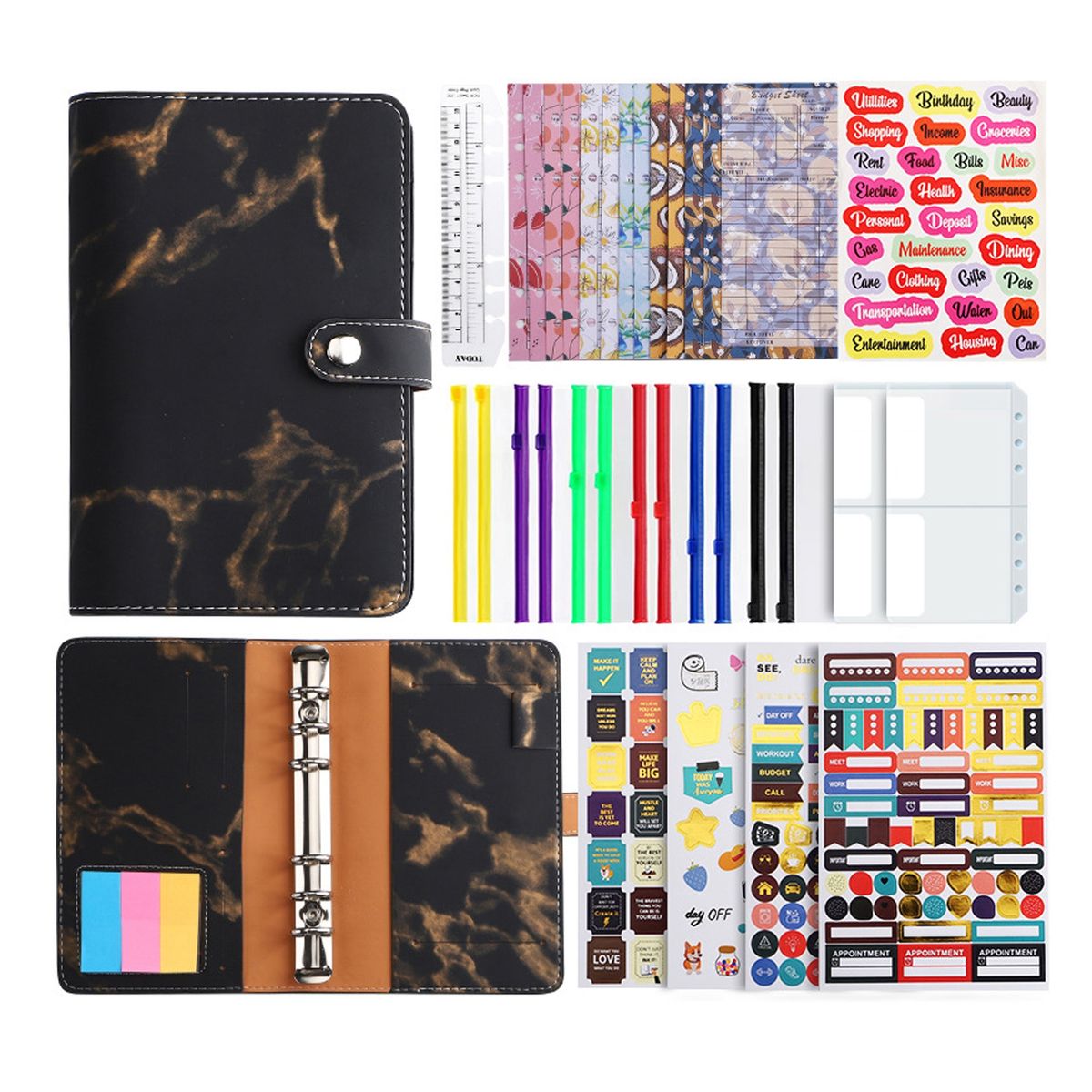 1 Set Envelope Organizer Book Keep Budget Organized Money A