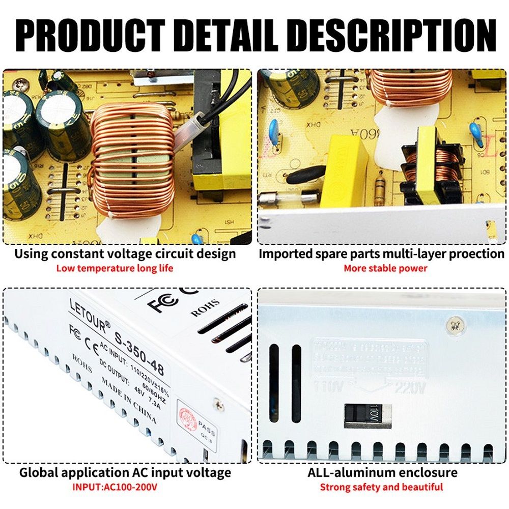 Power Supply AC-DC 12V 3A 5A 10A 15A 20A 30A 40A 42A 60A