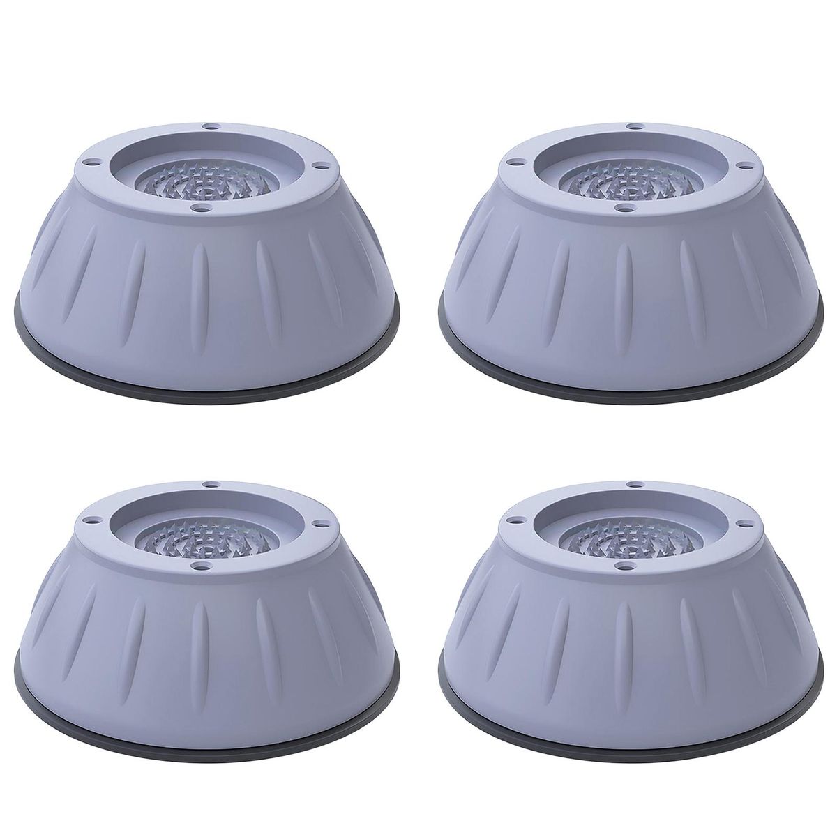 4 Pack Washing Machine Feet Pads Floor Mats Anti Vibration Non-Slip Shock-Proof Noise Cancelling Height Adjustable Pads for Washing Machine Dryer Fridge Furniture Home Appliances