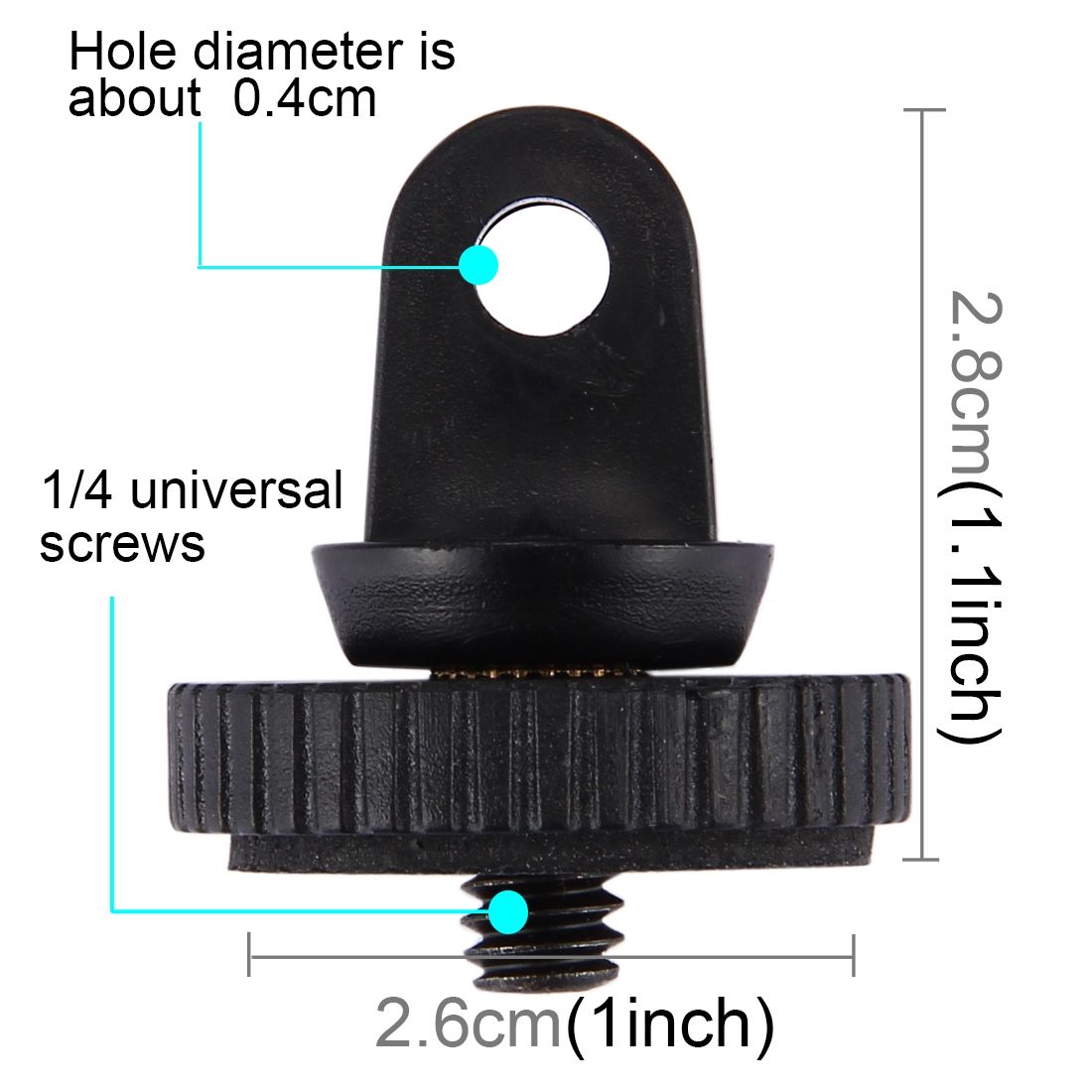 1/4 Inch Screw Tripod Mount Adapter For GoPro