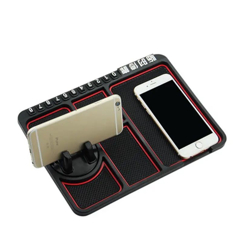 Multi-Function Car Dashboard Phone Holder Anti-slip Mat- Red