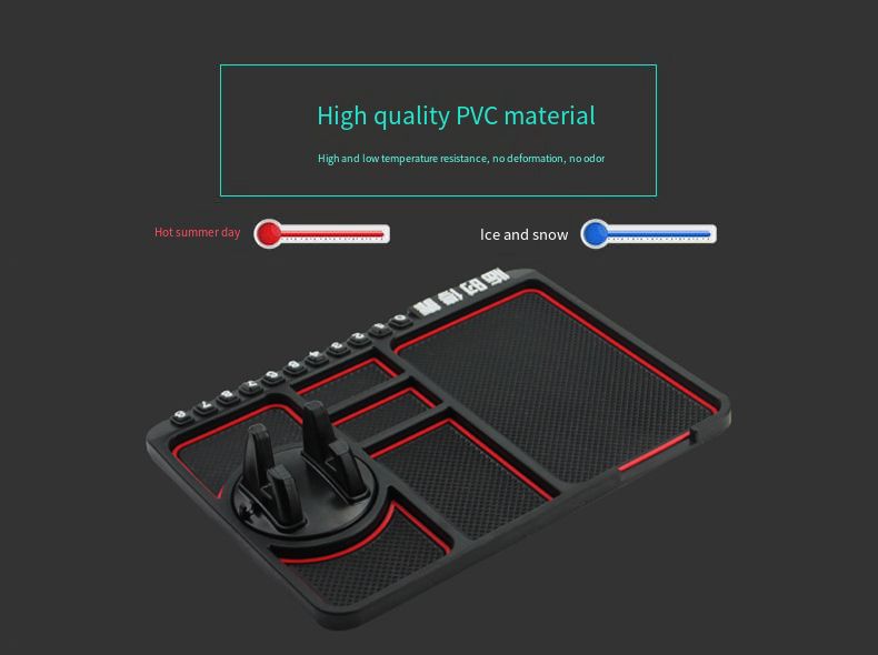 Multi-Function Car Dashboard Phone Holder Anti-slip Mat- Red