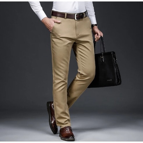 Chinos Pants For Men - Black + Blue + Carton - 3pcs