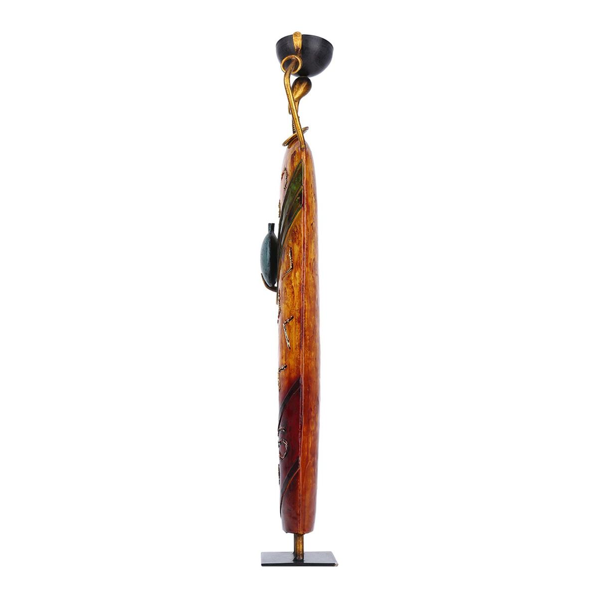 Tooarts African Figurine Sculpture Iron Ornament Tribal Culture Collectiing Artworks Vintage Home Decoration