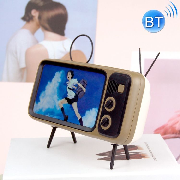 Desktop Retro Bluetooth Audio Mobile Phone TV Stand Lazy Mobile Phone Stand(Brown Bluetooth)