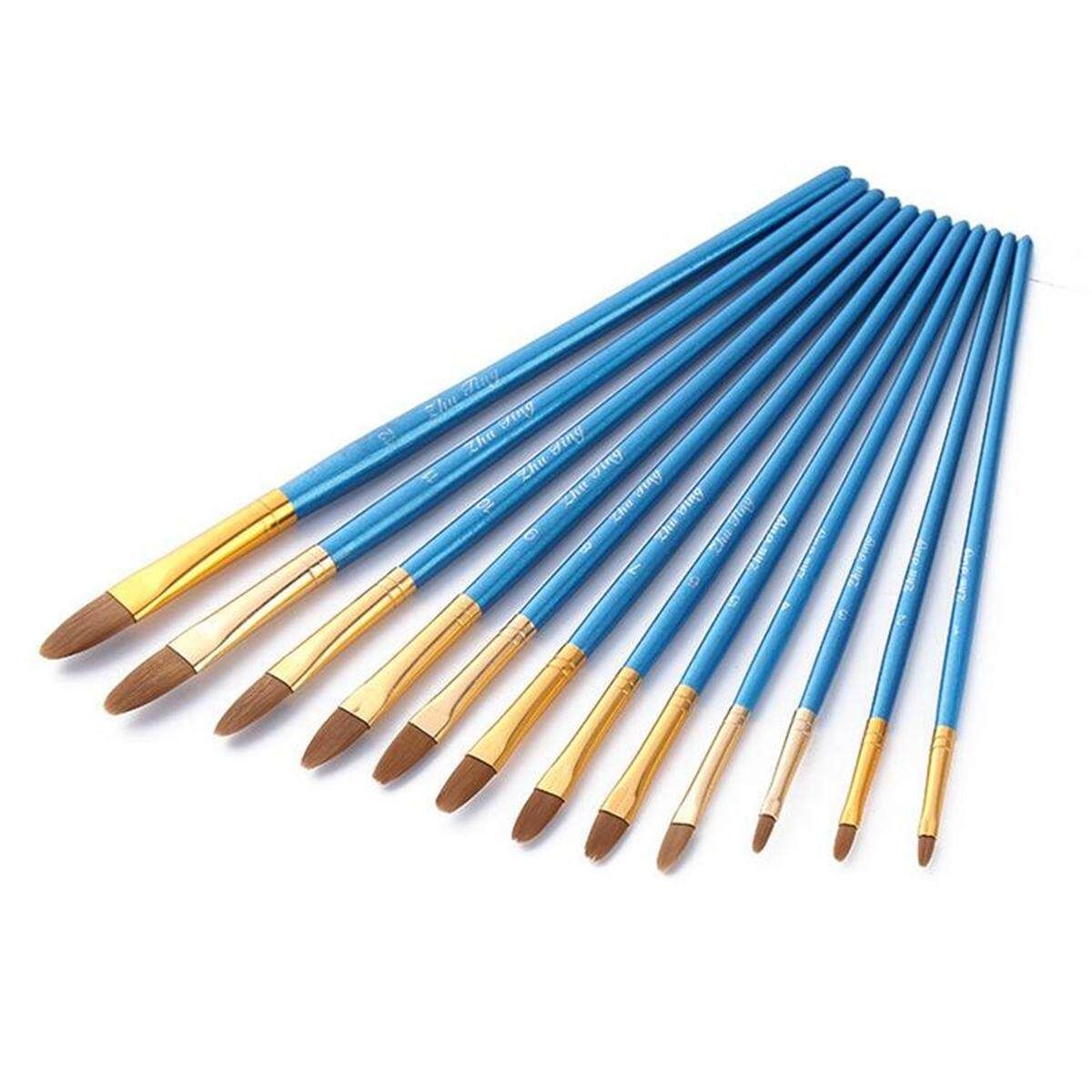 AU 24 Pcs Artist Brushes Set Brush Kit Acrylic Watercolor Paint Tongue Front
