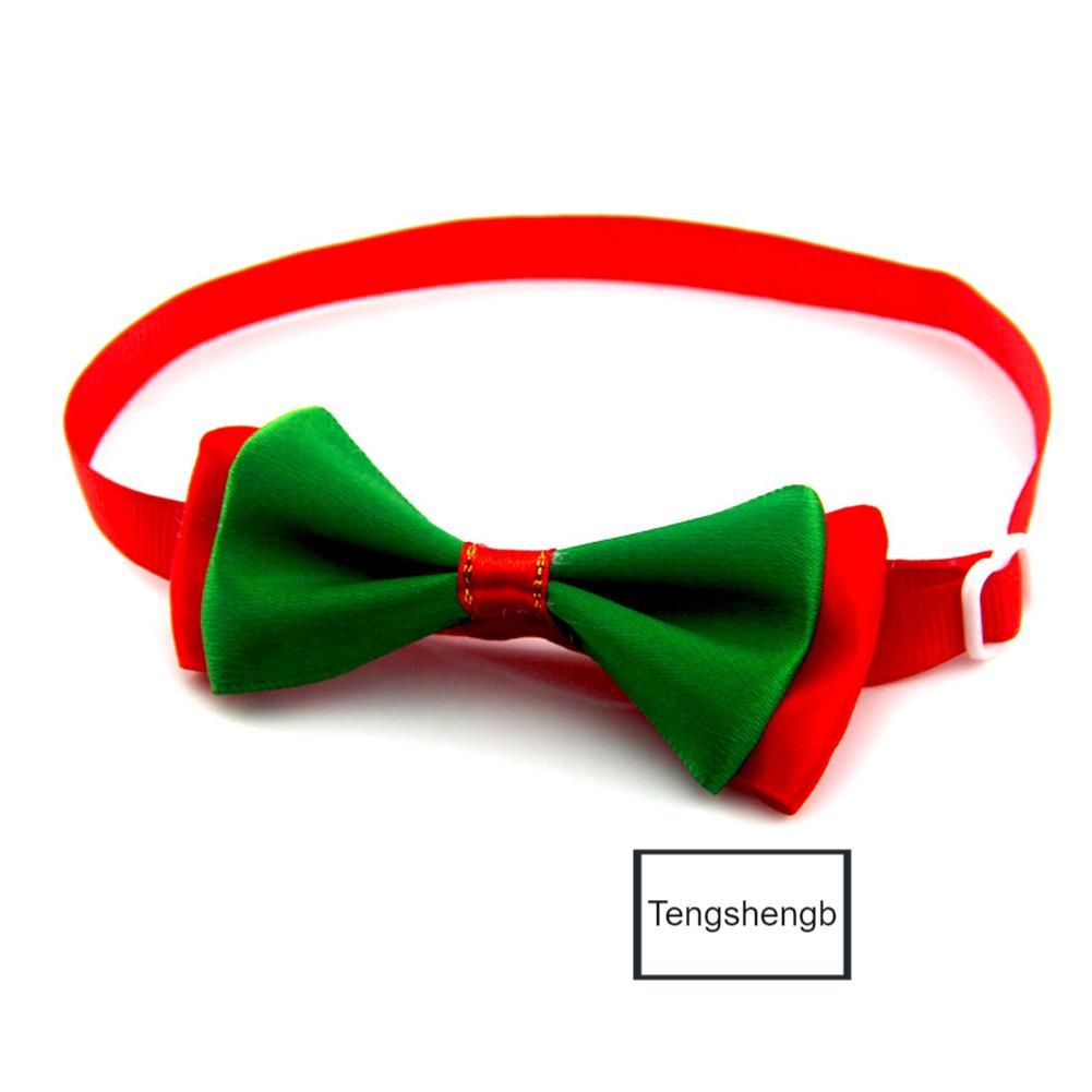 Christmas Dog Bows Tie Cute Cartoon Pet Collar New Year Dog