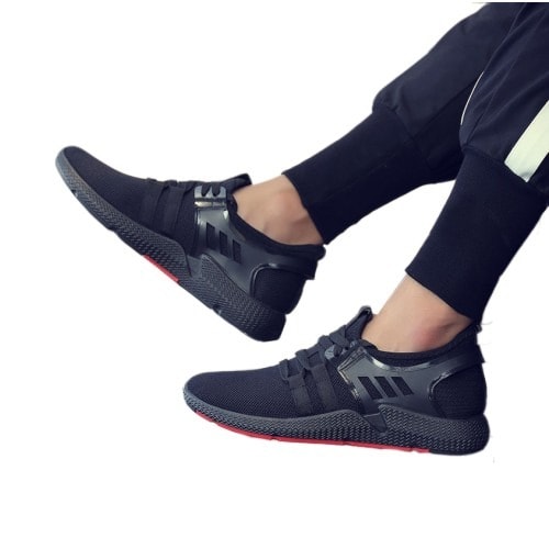 Men's Breathable Sneakers - Black.