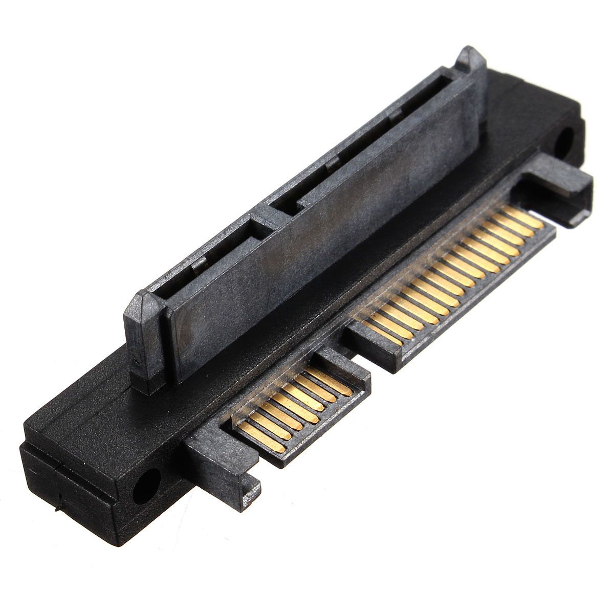 SATA 22Pin Male Vers Femelle Adaptateur 90 Degre Pr HDD Laptop Dur Disque Drive