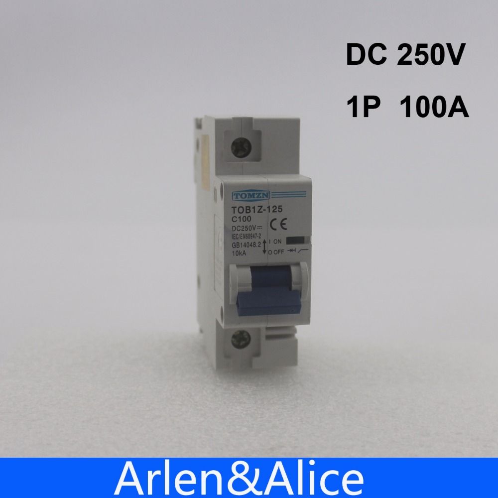1P 100A DC 250V Circuit Breaker FOR PV System Curve