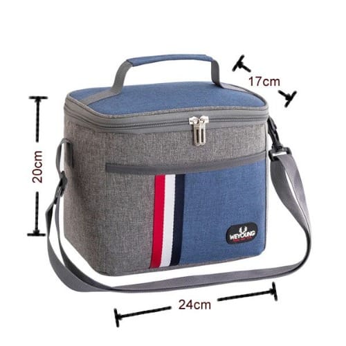 Insulated Lunch Bag - Blue Mix