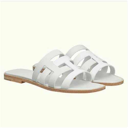 White Leather Male Class Slippers