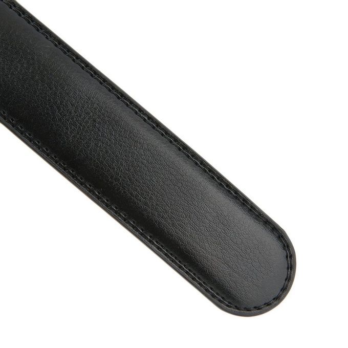 Black Men Waist Strap Classical Automatic Buckle Belt Veritable Leather Black