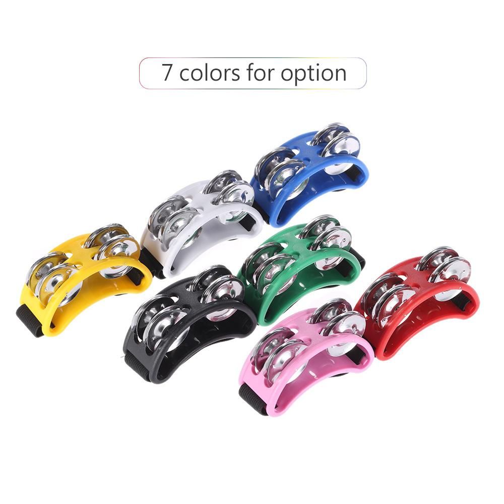 Foot Tambourine Percussion Musical Instrument 2 Sets Metal Jingle Bell
