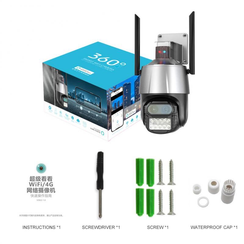 8MP  WIFI IP Camera Audio CCTV Surveillance Outdoor 8X Digital Zoom Night Full Color Wireless Waterproof Security