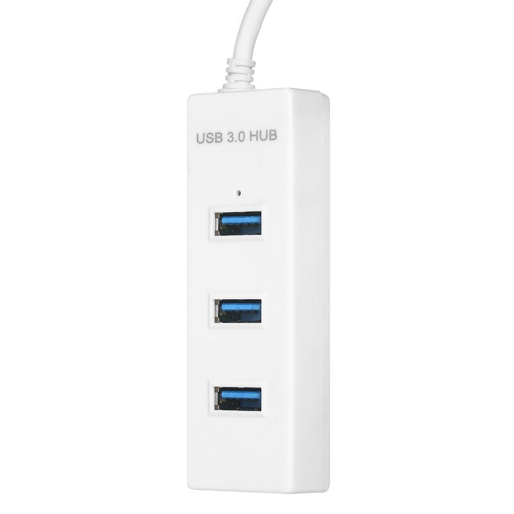 USB3.0 Hi-speed Hub 4 Port USB3.0 Hub with Micro USB Power Supply Simultaneous Use 5Gbps Transmission Large Files Small & Light