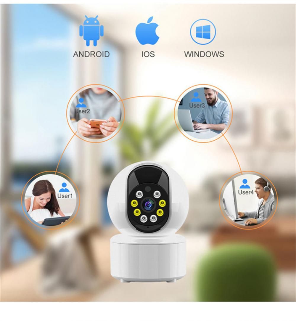 With Auto Tracking Baby Monitor Wifi Wireless Camera P2p  Night Vision Home Remote Mobile Phone Ip Camera Cctv Camera Indoor