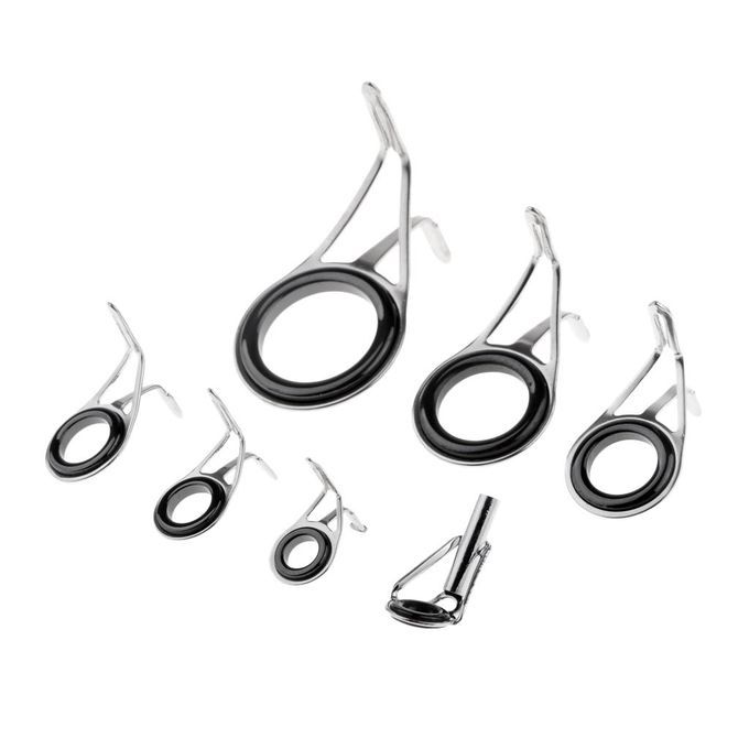7pcs Rod Repair Kit  Rod Guides Tips Tops Double Leg Ceramic