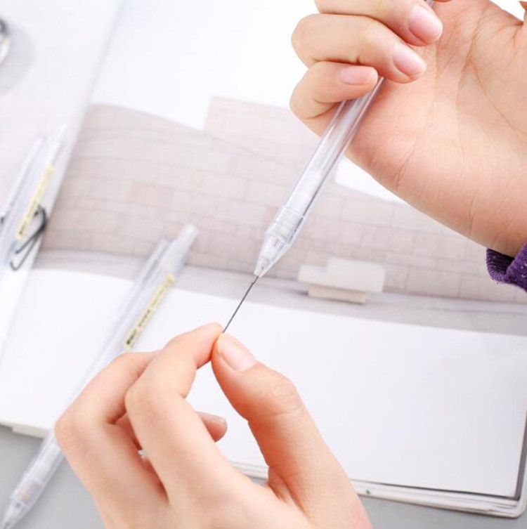 2 PCS Activity Pencil Frosted Transparent Hexagon Pen Student Pencil, Refill:0.5mm, Lead Hardness:2B