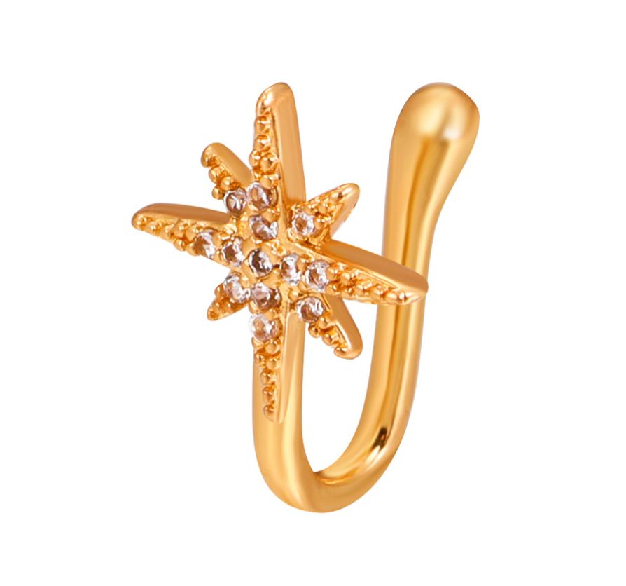 9 Pices Copper Plated Nose Clips Fashion Jewelry