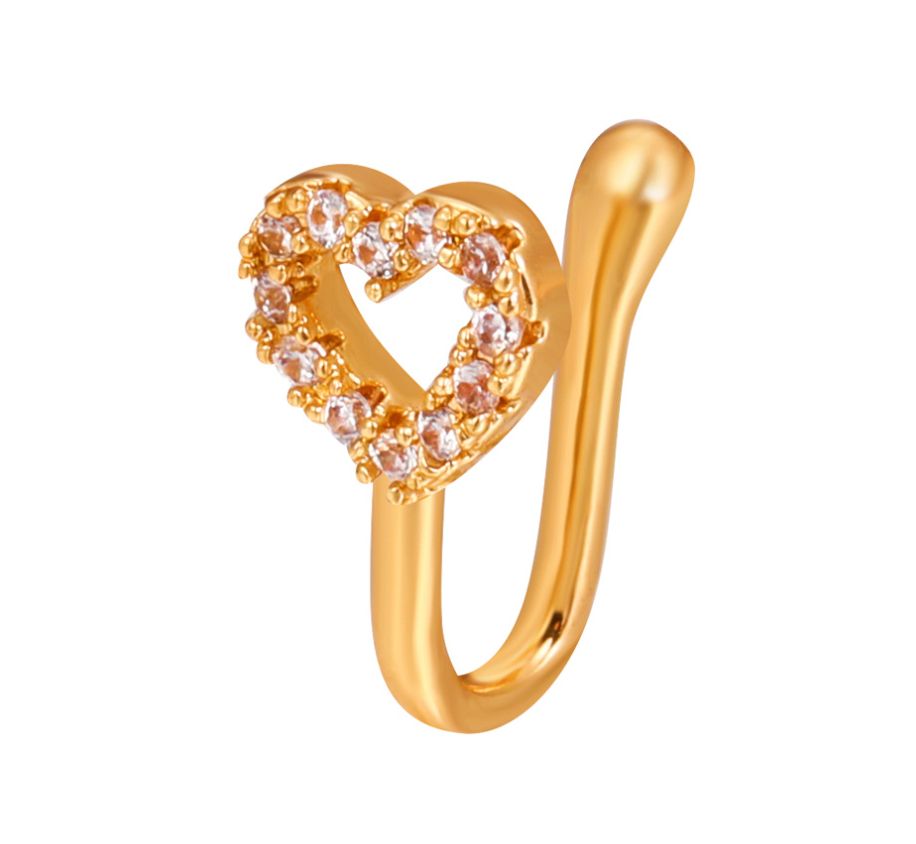 9 Pices Copper Plated Nose Clips Fashion Jewelry