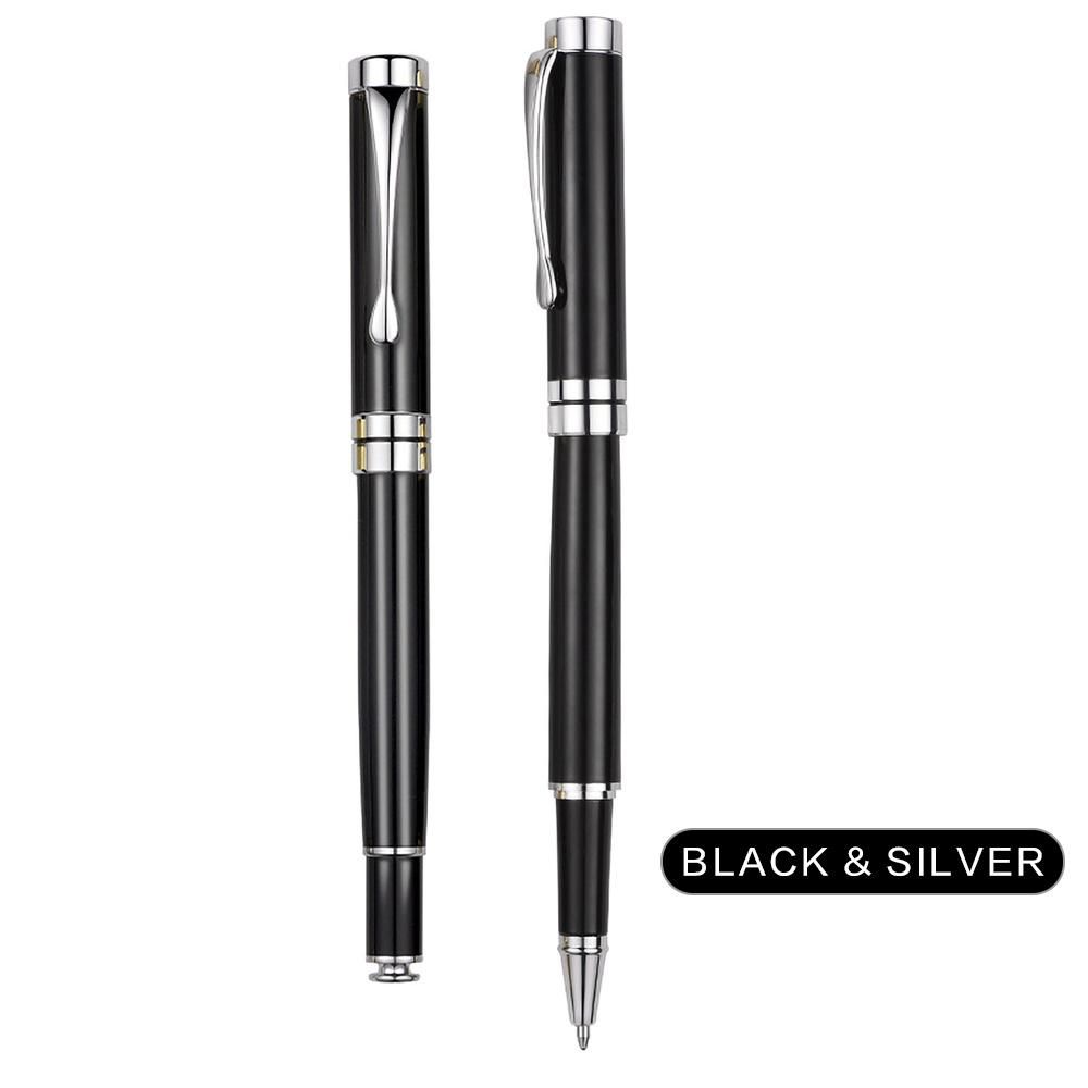 1Pack Metal Ballpoint Pens black & silver