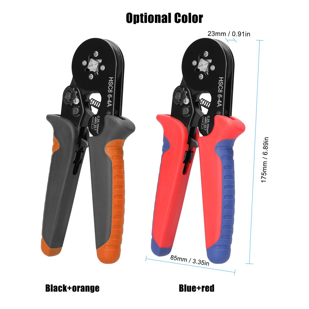 HSC8 6-4 0.25-10m㎡ AWG23-7 Ferrule Crimping Tool Kit High