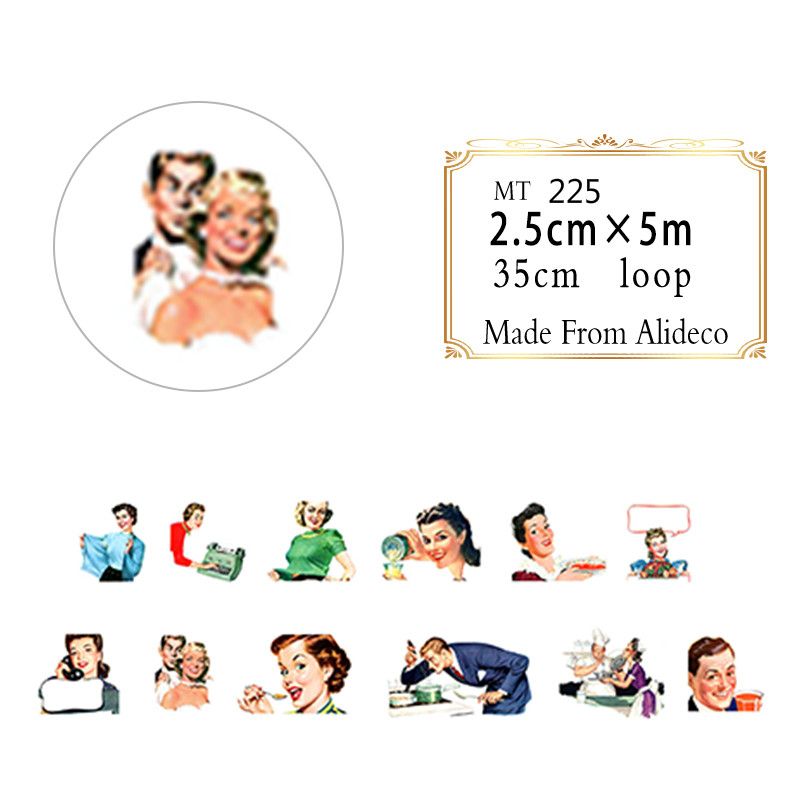 10 Pcs Washi Tapes DIY Japanese Paper Cartoon Teenage Life