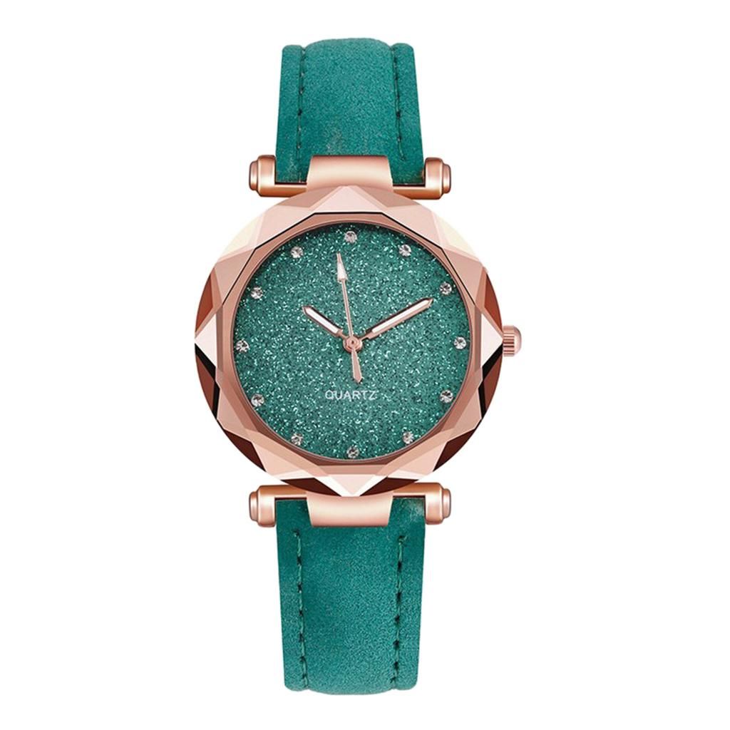 Women' Wrist Watch Rhinestone Wristwatches Watch Green