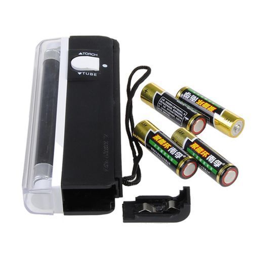 DANIU 2 In 1 UV Black Light Torch Portable Fakee Money Cash Detector