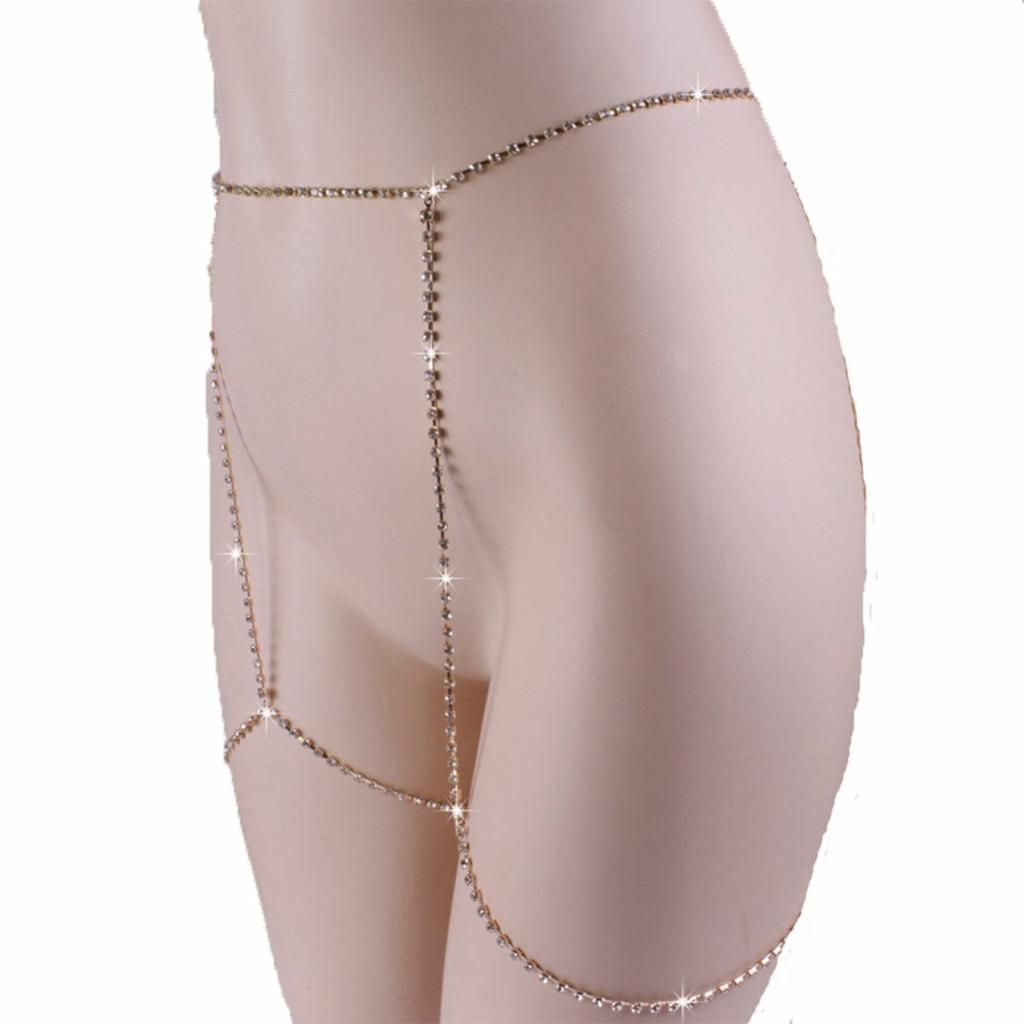 Shiny Women Crystal Rhinestone Leg Thigh Chain