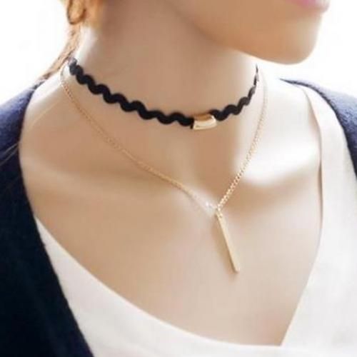 4Pcs Fashion National Style Multi-layer Korean Necklace Simple Necklace