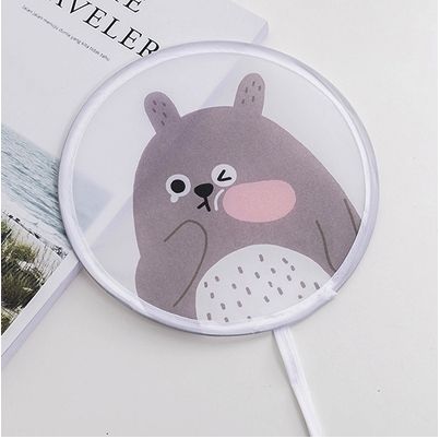 Pattern Fans Design Hand Cartoon Cool Party Ice Nylon Decor Decorative Fan Gift Foldable Children For Cream