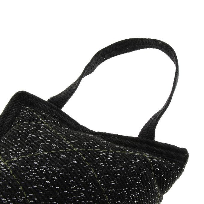 Interaction Training Pet Dog Bite Pillow With 3 Handles Outdoor Black