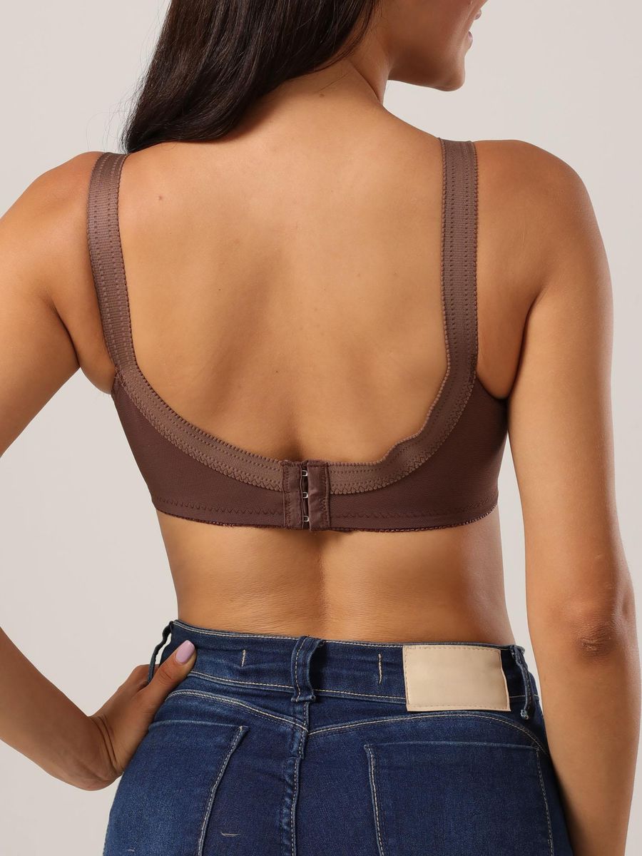 Women Plus Size Bra Full Coverage Wirefree Comfort Lace Bralettes