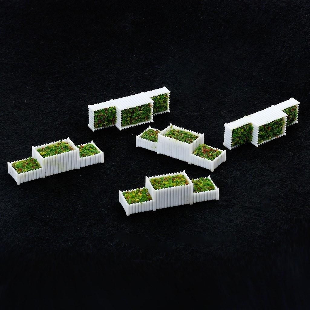 5Pcs DIY Sand Table Template Layout Material Road Park Flowerbed Scenery Booth Flowerbed Model