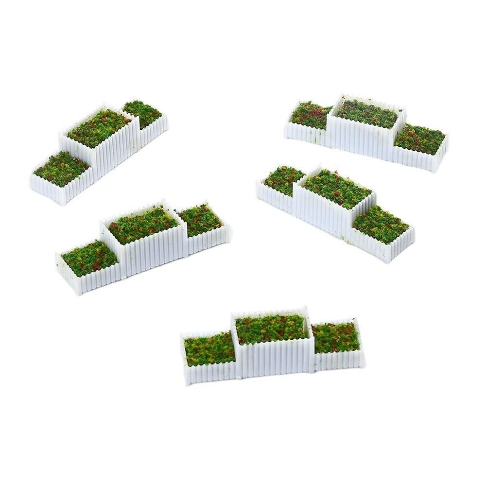 5Pcs DIY Sand Table Template Layout Material Road Park Flowerbed Scenery Booth Flowerbed Model