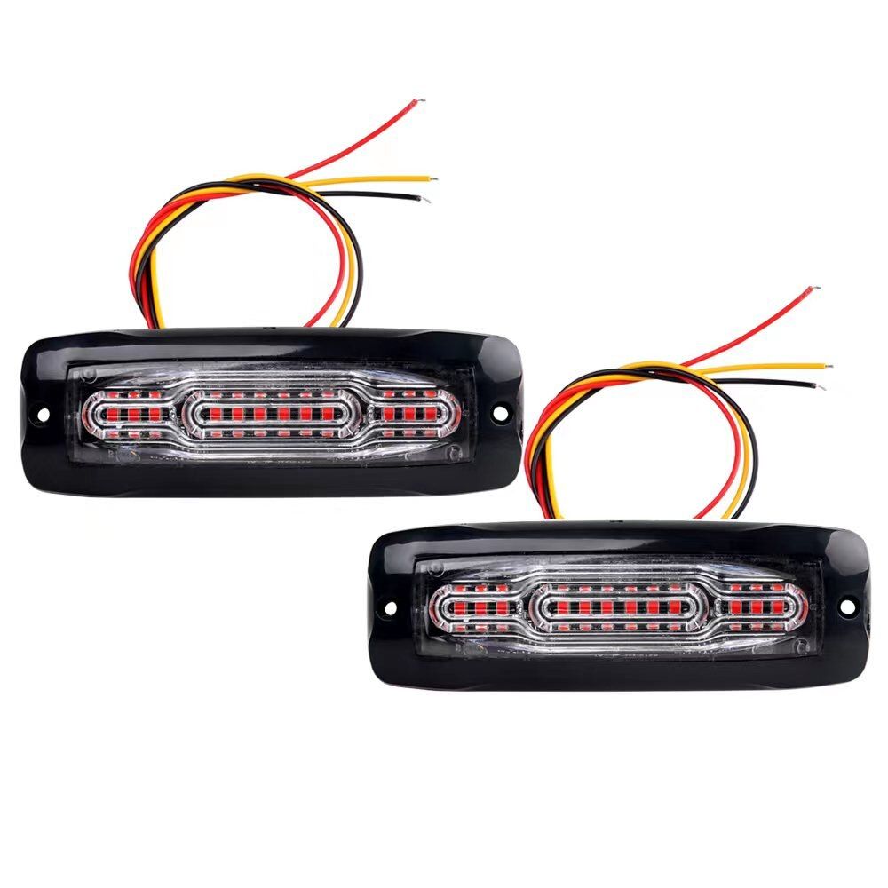 Emergency Ambulance Strobe Light 16 Modes Flashing Lighting 12W Pickup Trucks LED Side Warning