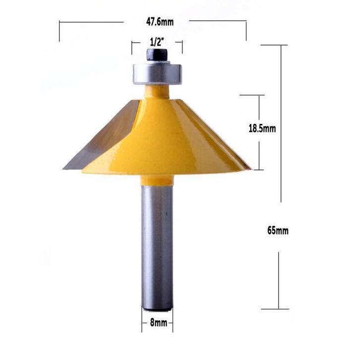 8mm Shank 45 Degree Chamfer Bevel Edging Router Bit Top Beading
