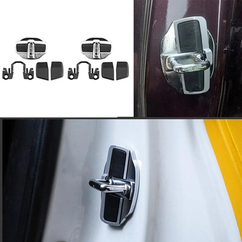 2Set Car TRD Door Lock Buckle Stabilizer for Lexus Toyota Yaris Land Cruiser Series Eliminate Noise Space Latch Stopper