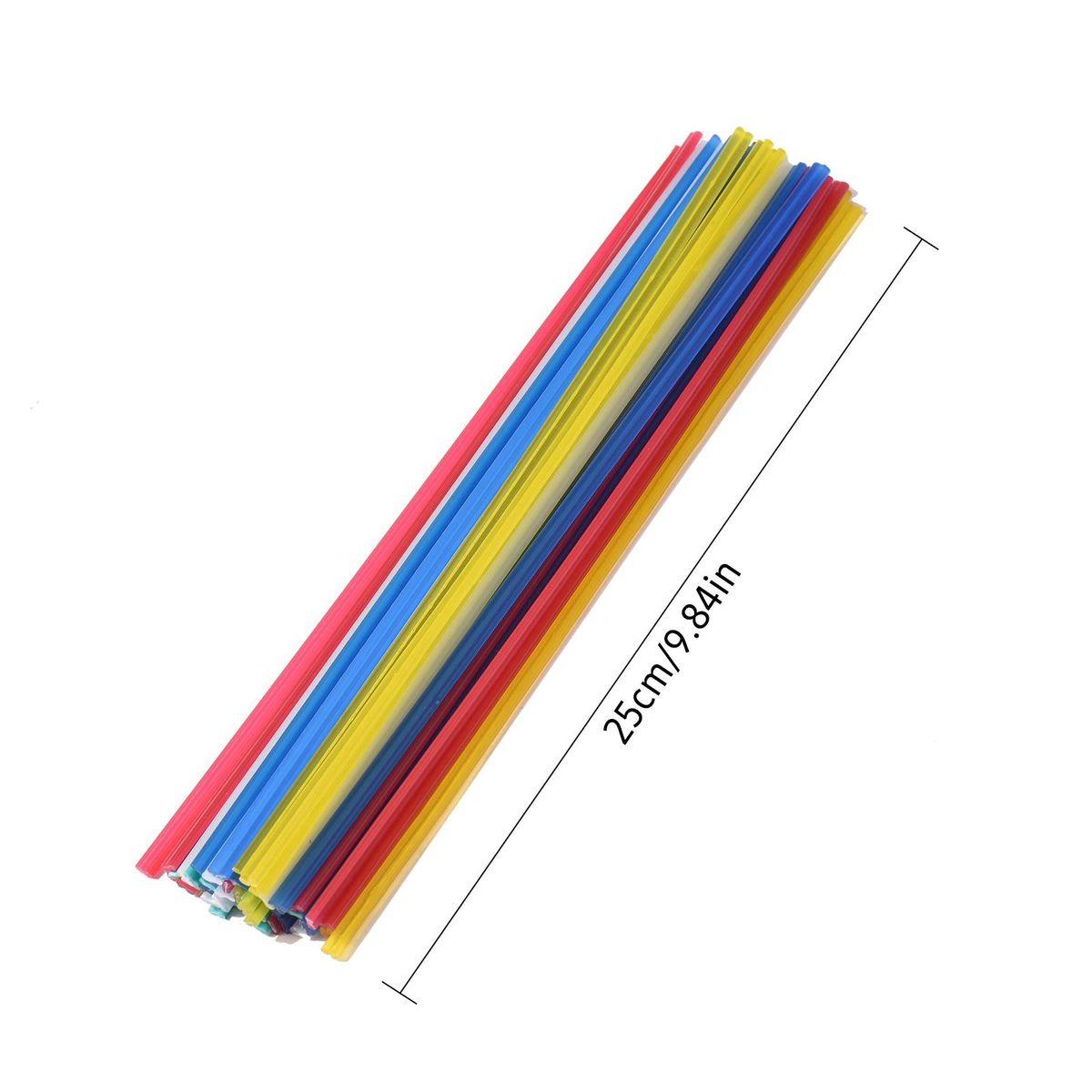 50 PCS PP Plastic Welding Rods Low Density Polypropylene Flat Rods for Car Bumper Plastic Pipe Car Baffles (25cm / 9.84in)
