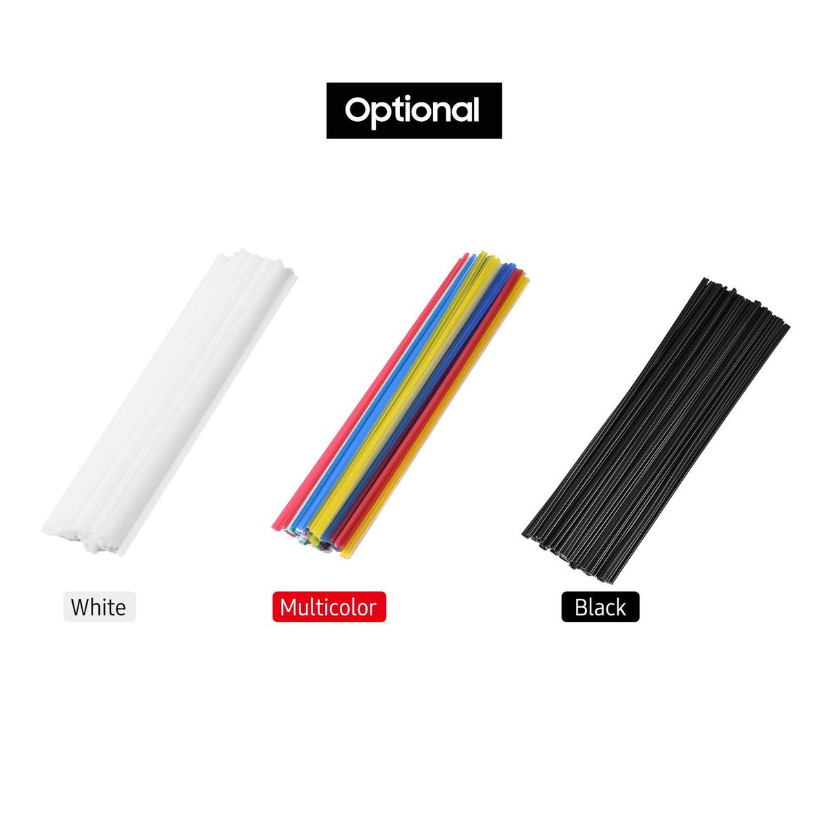 50 PCS PP Plastic Welding Rods Low Density Polypropylene Flat Rods for Car Bumper Plastic Pipe Car Baffles (25cm / 9.84in)