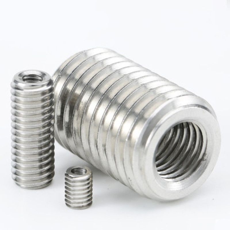 2-5pcs M2 M2.5 M3 M4 M5 M6 M8 M10 M12 Stainless Steel 304 Inside Outside Thread Adapter Screw Wire Thread Insert Conversion Nut-30mm 2PCS