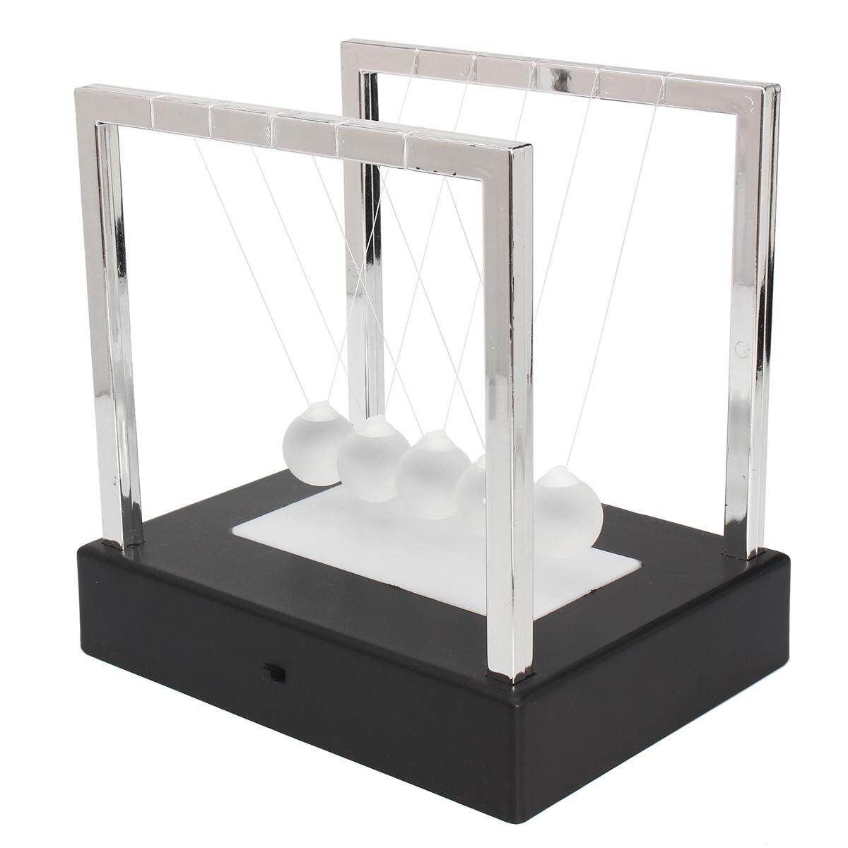 Newtons Cradle LED Light Up Energy Balance Ball Home Office Physics Science Toys # 15*15*11.5 CM 15*15*11.5CM