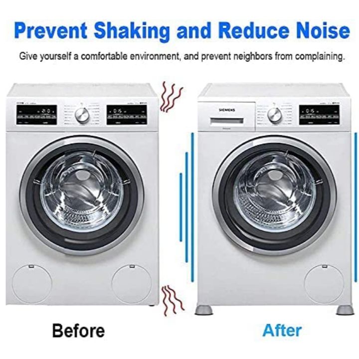 4 PIECE SHOCK PAD FOR WASHING MACHINE, REFRIGERATOR, FURNITURE SUPPORT