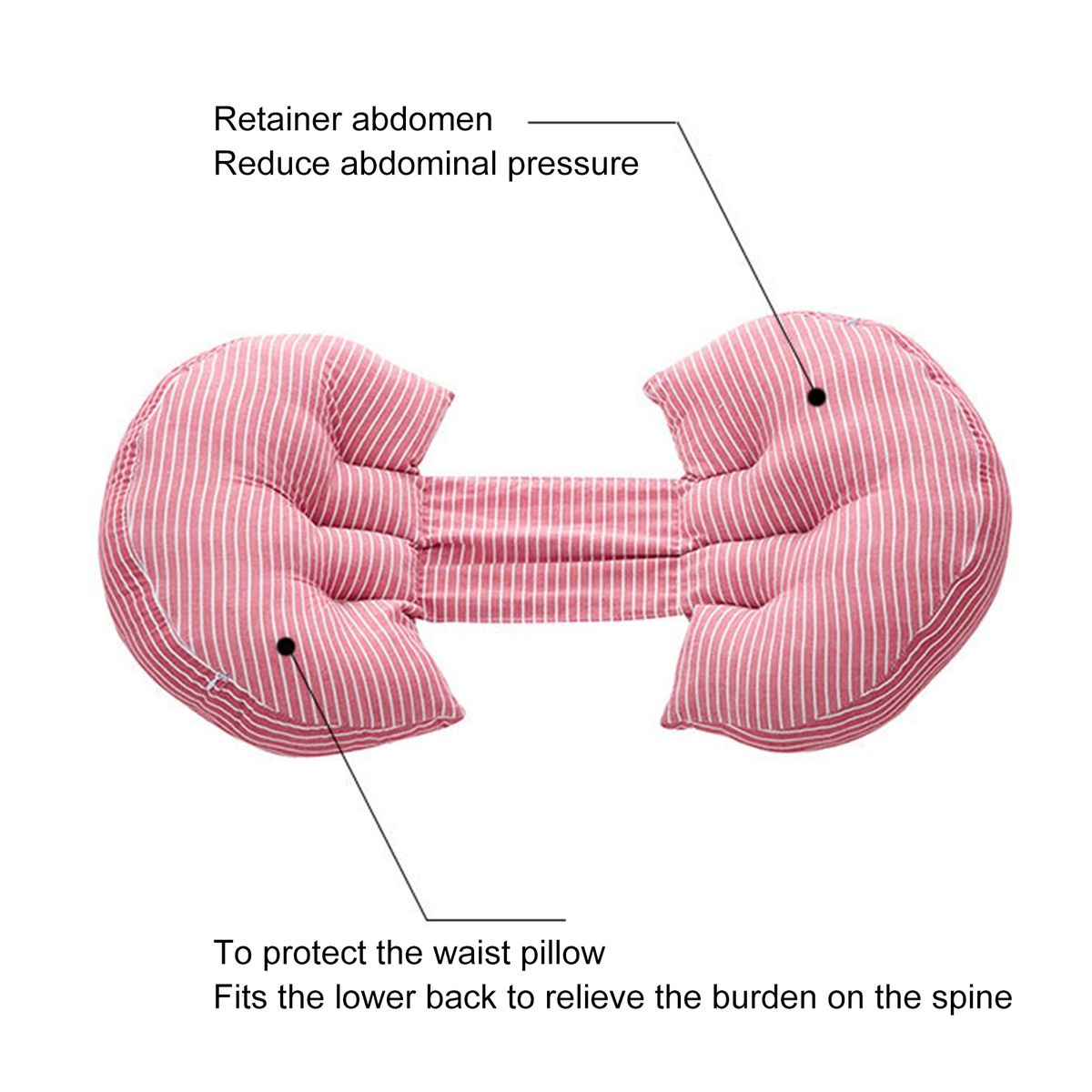 Nursing Cushion Body Abdomen Waist Support Red