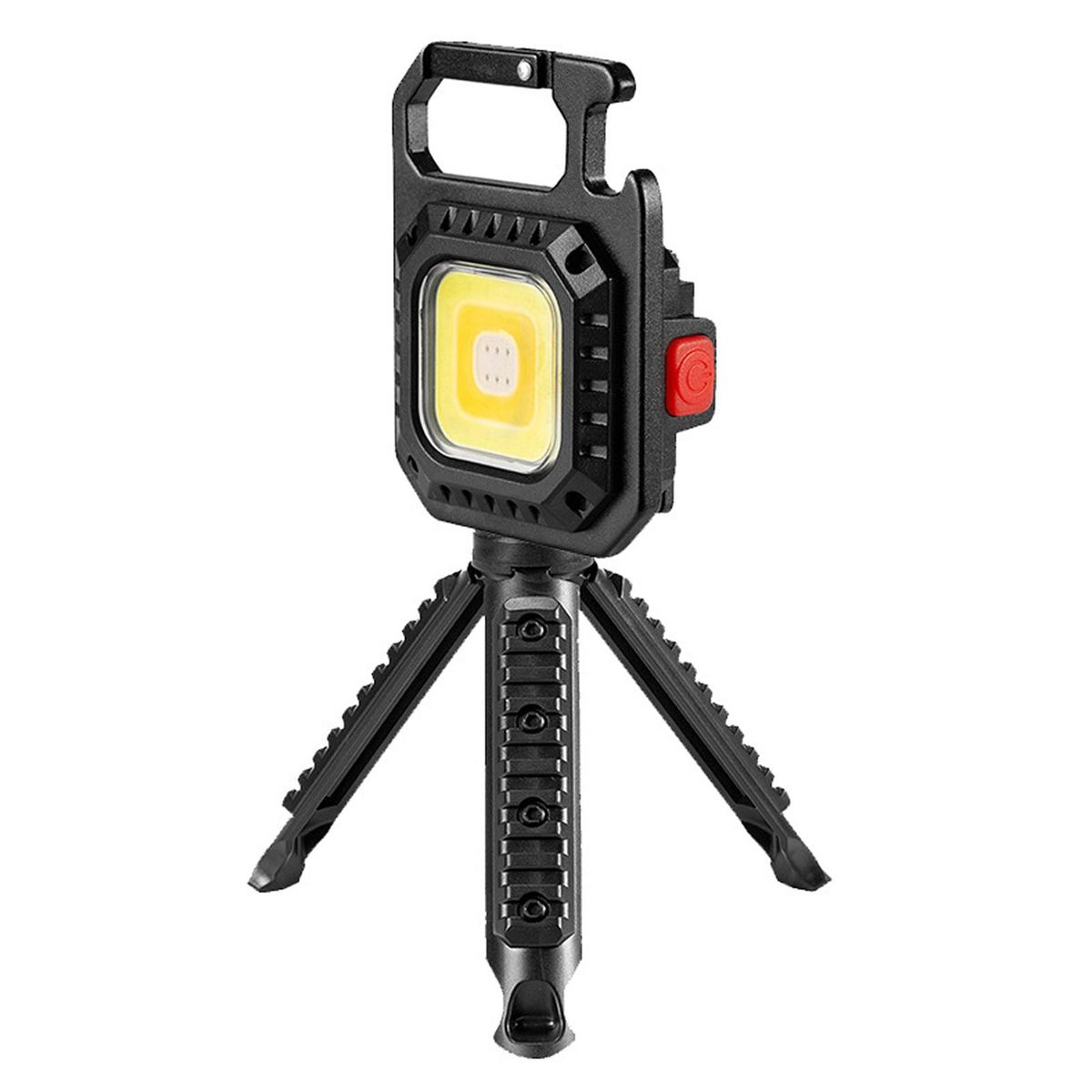 Portable LED Flashlight with Stand Rechargeable Keychain Light Pocket Light for Camping Fishing Emergency